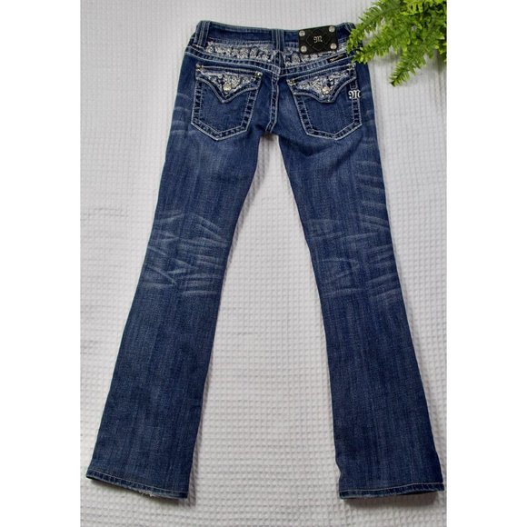 Miss Me Embellished Boot Cut Jeans Size 26 - Picture 12 of 12